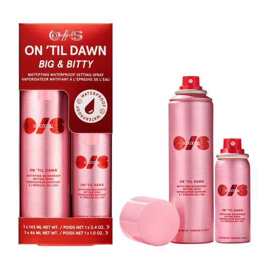 PRE ORDER-On 'Til Dawn Mattifying Waterproof Setting Spray Big & Bitty Duo