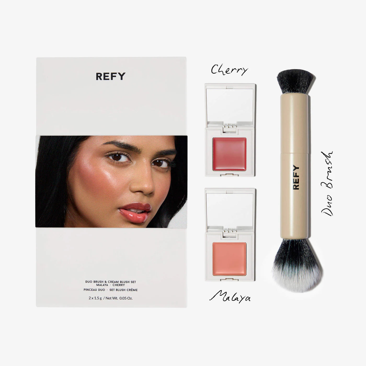 Cream Blush Duo with Duo Face Brush Gift Set