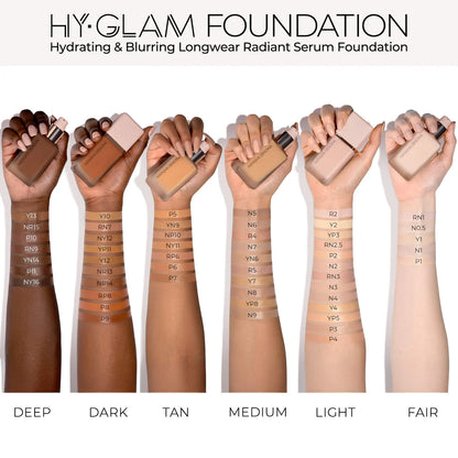 PRE ORDER-Hy-Glam Foundation Hydrating & Blurring Luminous Longwear Serum Foundation